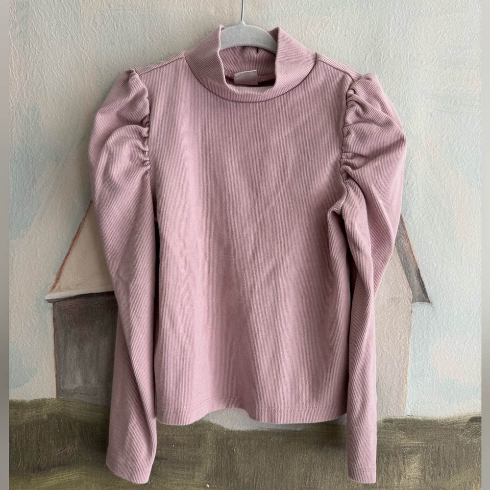 GAP Pink Toddler Puff Sleeve Turtleneck Size 5 - Picture 1 of 4